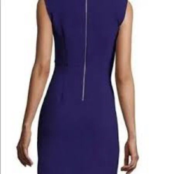 Diane Von Furstenberg Halle Deep Purple Sleeveless A-Line Sheath Dress Size 2 - Picture 2 of 11